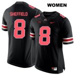 Women's NCAA Ohio State Buckeyes Kendall Sheffield #8 College Stitched Authentic Nike Red Number Black Football Jersey EG20U54BJ